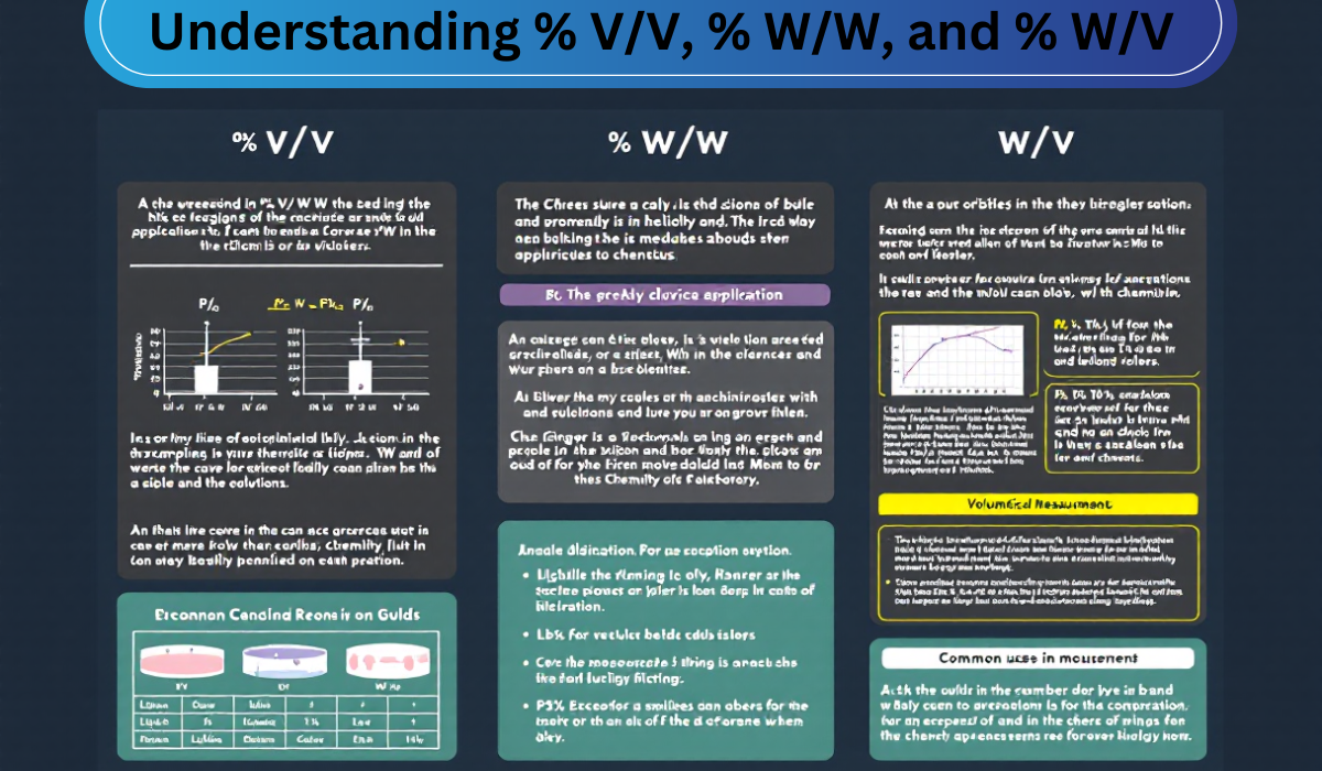 Understanding % V/V, % W/W, and % W/V